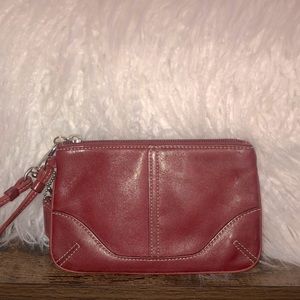 Red Coach Wristlet